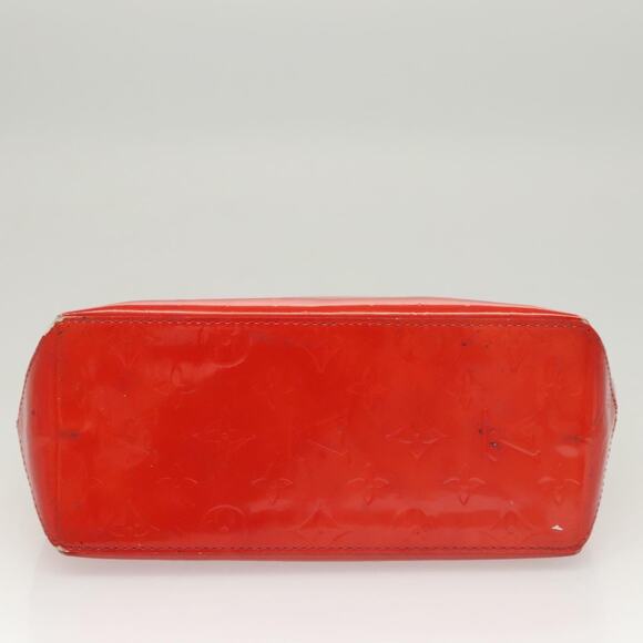 LOUIS VUITTON Monogram Vernis Reade PM Hand Bag Red Rouge M91088 - Picture 9 of 12